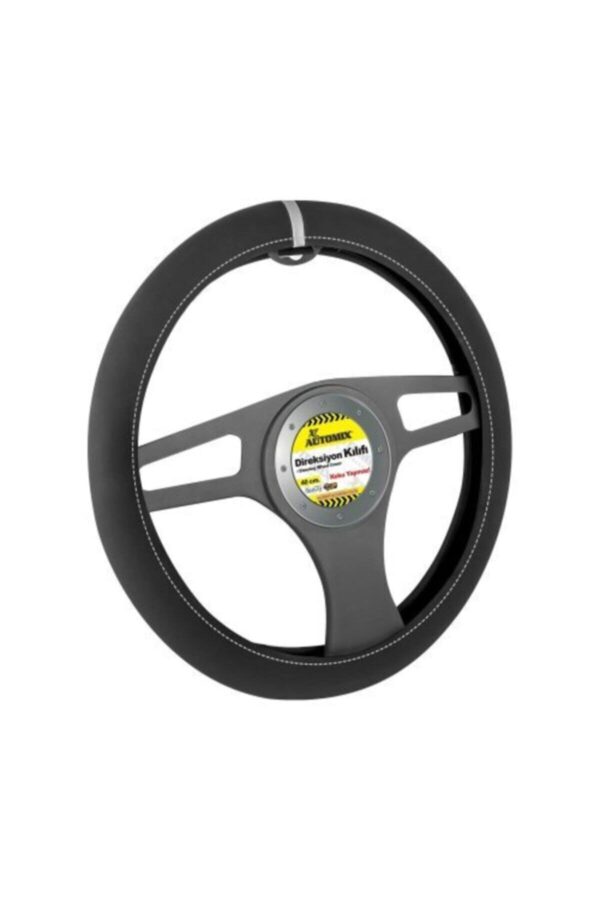 Direksiyon Kılıfı Alcantara Tek Çizgi Gri