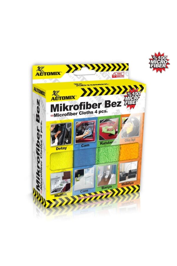 4 Lü Mikrofiber Bez