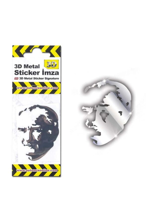 3d Metal Sticker Siluet