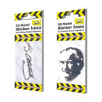 3D Metal Atatürk İmza ve Silüet Sticker – 2’li Paket | Anlamlı ve Şık Araç Detayı