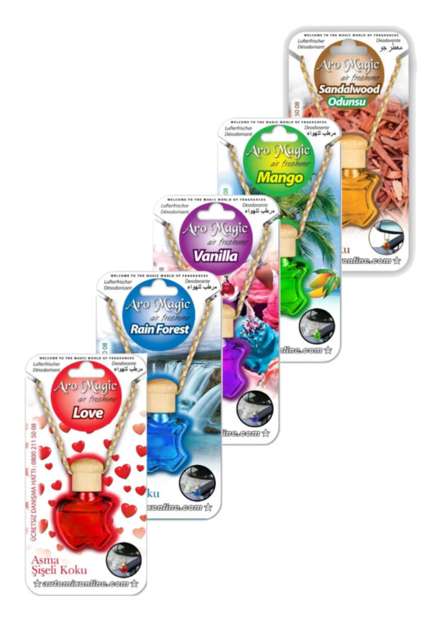 Aro Magic Araç Kokusu – 5’li Paket | Yoğun Esanslı, Parfüm Kalitesinde Ferahlık