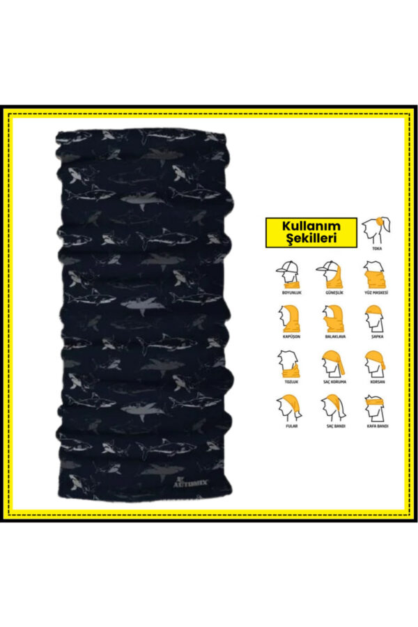 Motorcular İçin Boyunluk Balaclava Bandana - Shark