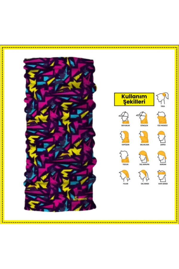 Motorcular İçin Boyunluk Balaclava Bandana - Zigzag