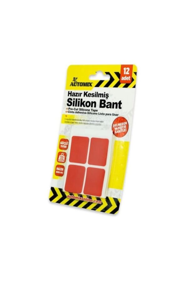 Hazır Kesilmiş Çift Taraflı Silikon Bant 12'li