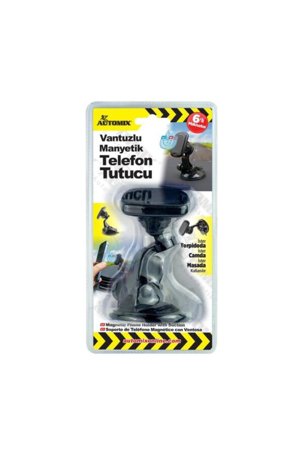 Vantuzlu Manyetik Telefon Tutucu